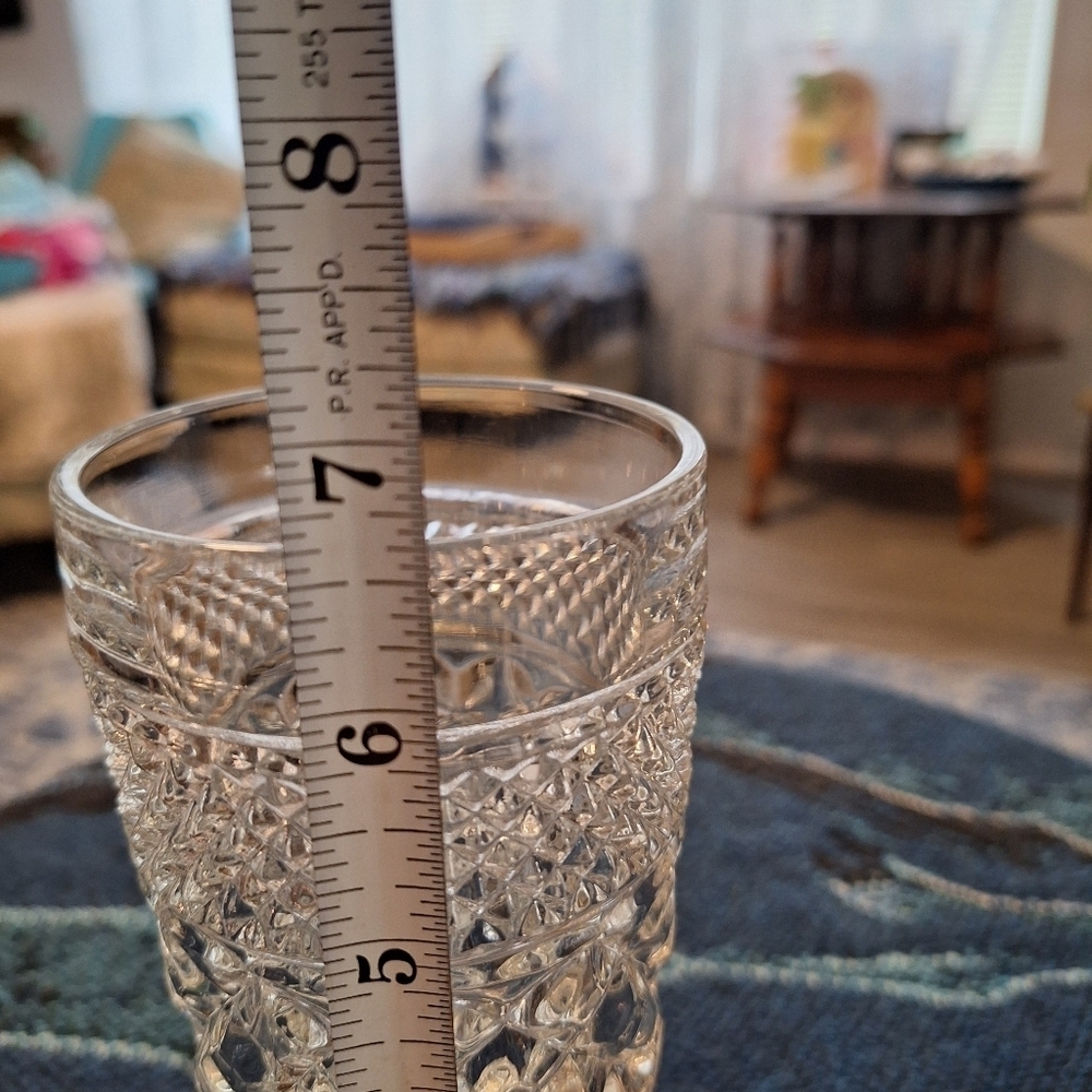 Vintage Anchor Hocking Wexford Vintage 7” Stemmed Wine water Goblets press Glass - Picture 4 of 11